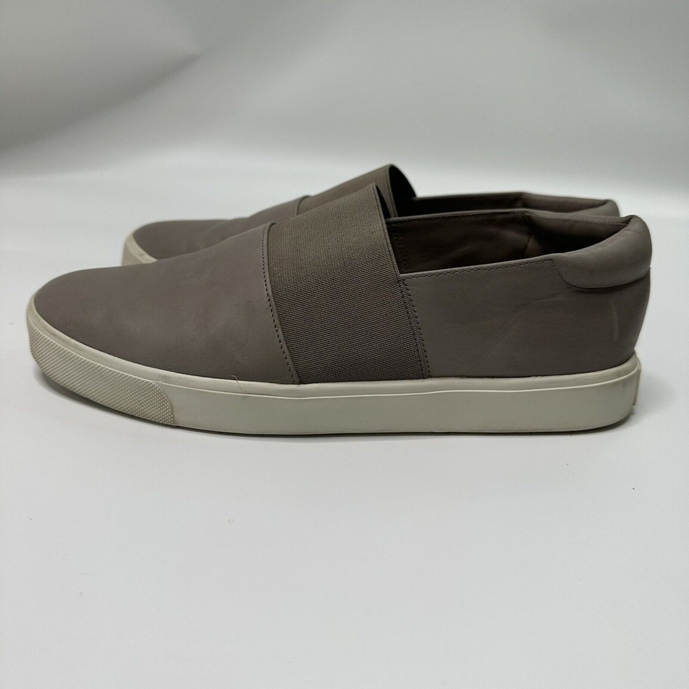 VINCE Corbin Taupe Leather Slip On Sneakers Women Size US 7.5 Shoes